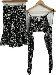 DD131 SONIA RYKIELソニアリキエル　スカートセットアップ　ホワイトブラック　レディース