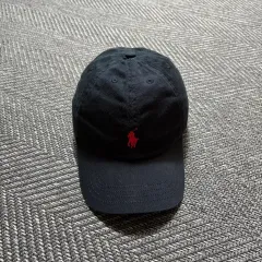 キッズ) ポロ ラルフローレン ブラック ベースボールキャップ 帽子(OS)