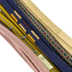 帯締め 優品 帯締め5本セット 薄オレンジ 正絹 和装小物  【中古】