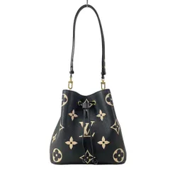 LOUIS VUITTON(ルイヴィトン) ショルダーバッグ モノグラム・アンプラント ネオノエMM M45497 ブラックベージュ レザー、牛革