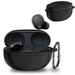 【人気商品】耐衝撃 落下防止 「メカニカルさ」カバー ケース ケース WF-1000XM5 LEDライト可視 WF-1000XM5 WF-1000XM5 ソニー ソニー カーボンファイバー 分離式 保護ケース カラビナ付き(ブラック) TPU素材 カバー 用