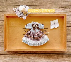 JANAYA ハンドメイド　オビツ11服　ボニーバニー服　緑色熊付きワンピース