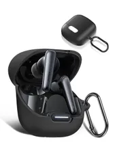 【在庫処分】(ブラック) カラビナ付き 収納 軽量 防塵 耐衝撃 キズ防止 落下防止 全面保護 装着充電可能 シリコンケース イヤホン 保護カバー 用 用 NC NC 4 4 Liberty Liberty Soundcore Soundcore ケース Vi