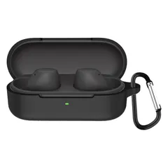【在庫処分】YAODLE For SONY WF-C510 ケース ソニー WF-C510 シリコン製 全面保護 落下防止 キズ防止 耐衝撃 装着充電可能 軽量小型 カラビナ付き(ブラック)