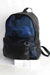 コーチ COACH バックパック（リュック）チャールズ【中古】【メンズ】 鞄 バック 本革 オールド OLD おしゃれ【古着】【レディース】通勤 通学 デイバック ビジネス 会社 アメカジ 男性 女性 黒 カモフラージュ 迷彩 PC パソコン