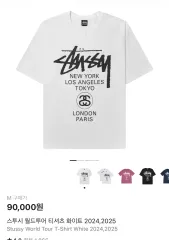 STUSSY WORLD TOUR Tシャツ 白 M