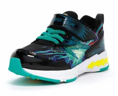 【moonstar】SKLSHOTER SK 0069LE BLACK イッセン 光る靴 ムーンスター スキルシューター ブラック 子供靴 キッズ LED スニーカー 光スキル 抗菌防臭 運動会 男の子