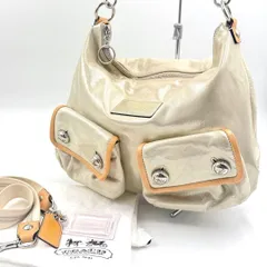 ✨y2k レトロ✨COACH コーチ ポピー 2WAY ショルダーバッグ ラメ シャンパンゴールド 保存袋 ロゴチャーム クリア レザー