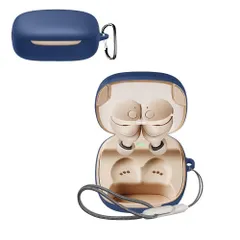 【人気商品】柔らかなシリカゲルのスポーツクールなデザイン ケース 衝撃吸収 防水 防塵 ATH-CKS50TW 軽量 紛失防止用のフックを搭載した オーディオテクニカ スリムソフト ケースカバー オーディオテクニカ For ATH-CKS50TW カバー（ブル