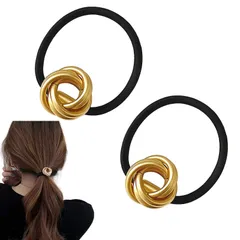 【数量限定】おしゃれ 韓国風 上品 飾りつきヘアゴム 輪ゴム ゴム 高弾性 大人 ヘアアクセサリー シュシュ 女の子 2個セット 髪ゴム 跡がつかないヘアゴム レディース ヘアゴム 髪飾り Coollooda
