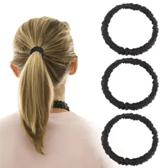 【新着商品】髪ゴム 100％ 髪に優しくダメージ軽減 跡が残らない 天然シルク 切れ毛対策 毛崩れにくい シュシュ 静電気防止 おしゃれ ヘアゴム 髪飾り 3個セット 【美容のプロ推薦】 (アソートA)