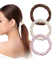 【数量限定】ヘアゴム 3個セットシュシュ 大人 おしゃれ 高弾性 100％天然シルク シルク 6A級 ヘアゴム 跡がつかない 静電気防止 髪ゴム ヘアアクセサリー 髪飾り 女性 (ピンク・ベージュ・コーヒー)