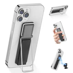 【人気商品】（ブラック） iPhone/Android各種他対応 落下防止 片手操作 スマホバンド iPhoneリング 携帯リング 卓上 薄型 フィンガースマホストラップ 横向き 縦置き スマホリング Senose スマホスタンド