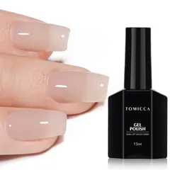 TOMICCA ジェルネイル シアーカラージェル 単色 15ml UV/LED対応 初心者＆プロ適用 ポリッシュタイプ セルフネイル (ライトグレー)