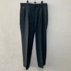 86-100 LACOSTE ラコステ ツータック チノ CHECK スラックス パンツ ズボン N2395