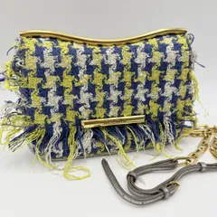MIU MIU（ミュウミュウ） ツイード チェーンショルダーバッグ マルチカラー フリンジ