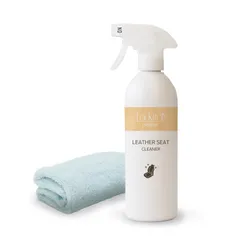 La kira 車用 革シート クリーナー レザークリーナー 本革 合皮 PUレザー 手入れ 汚れ落とし 拭くだけ 除菌 消臭 無香料 防カビ 日本製 500ml