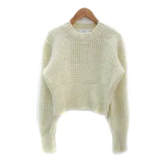 スローブ イエナ SLOBE IENA  ニット セーター 長袖 ワッフル編み オフホワイト /MA3