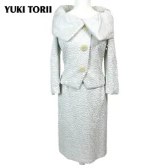 美品 YUKI TORII スカートセットアップ 38 ホワイト ワッフル素材