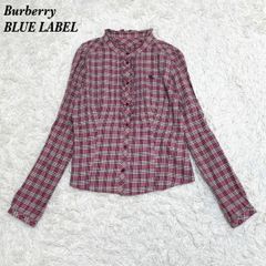 美品希少 バーバリーブルーレーベル ピンクノバチェック フリル 