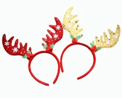 【数量限定】カチューシャ ２点セット トナカイチューシャ クリスマスカチューシャ クリスマス クリスマス仮装 トナカイ 可愛い 髪飾り クリスマスツリー パーティー飾り サンタクロース パーティー [Lalapala] プレゼント 可愛い おしゃれ トナカイ