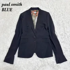 【美品】PAUL SMITH テーラードジャケット 40 ブラック 裏地花柄転写