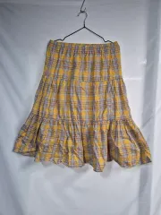 CHECK コットン スカート FREE