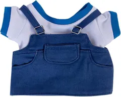 COZENTA 人形 ぬいぐるみ ぬい服 サロペット オーバーオール Tシャツ セット (ブルー,  サロペット 20cm)