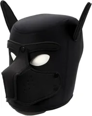 COZENTA 犬 マスク コスプレ フルフェイス 被り物 ハロウィン (ブラック)