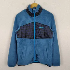 adidas アディダス フリースジャケット 切替 ブルー Mサイズ メンズ 古着 スポーツMIX アウトドア