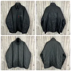 OLD BAD BOY 90s バッドボーイ ブラック × グレー リバーシブル キルティング 中綿 ダウンジャケット メンズ 5L サイズ