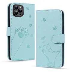 【人気商品】ケース ケース 13 13 エレガントなシンプルさ 13 iPhone iPhone iPhone 人気 14/ 6.1インチ対応 カード収納 スタンド機能 全面保護 上質 PUレザー 軽量 カード入れ 内蔵マグネット かわいい猫の足模様 幸せな子