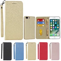 【人気商品】Eastwave for iPhone 7 Plus / 8 Plus ケース アイフォン 8 Plusケース 手帳型for iPhone7 Plus Caseストラップ付き PU皮革 明るい色 内蔵マグネット 携帯カバー カードポケット スタンド