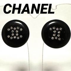 CHANEL 両耳 ピアス ココマーク ブラック ストーン 正規 - メルカリ