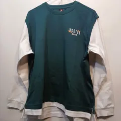 エアウォーク キッズ 165 レイヤード 長袖 Tシャツ 春 秋 グリーン 165号 512120