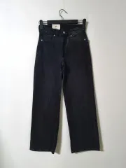 27)新品)H&M ブラックデニム 生デニム ストレートデニム