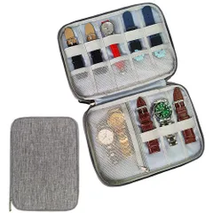 【在庫処分】小物入れ ポーチ アクセサリーケース メンズ 収納ケース 配線アクセサリー ベルト 出張 腕時計ハンド 旅行 ガジェットポーチ 便利 時計ストラップバッグ 多用途収納バッグ サムコス (グレー)