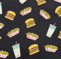 ハンバーガー裏起毛ニット生地