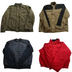 古着卸 まとめ売り ブランドMIX ジャケット 4枚セット (メンズ 2XL ) リーバイス ノーティカ バブアー ディッキーズ 中古 古着 ND4587