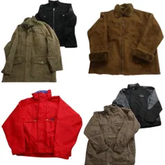 古着卸 まとめ売り ジャケット MIX 6枚セット (メンズ L ) ワンポイント バイカラー スタンドカラームートン 中古 古着 ND4628