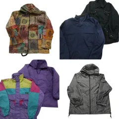 古着卸 まとめ売り ジャケット MIX 6枚セット (メンズ 2XL ) エスニック パッチワーク マルチカラー スタンドカラー 中古 古着 ND4643