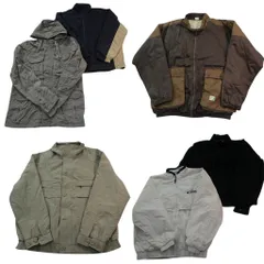 古着卸 まとめ売り ジャケット MIX 6枚セット (メンズ XL /56 ) バイカラー ワンポイント スタンドカラー ブルゾン 中古 古着 ND4673