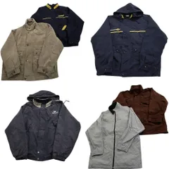 古着卸 まとめ売り ジャケット MIX 6枚セット (メンズ XL /54 ) スタンドカラー フーディー ブルゾン ワンポイント 中古 古着 ND4696