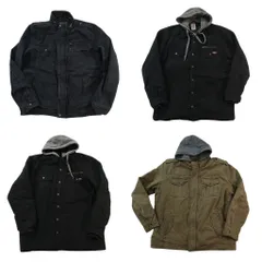 古着卸 まとめ売り ブランドMIX ダック地 ジャケット 4枚セット (メンズ L /XL ) リーバイス ディッキーズ ワーク 中古 古着 ND4745