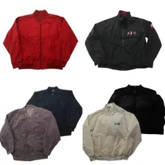 古着卸 まとめ売り ブルゾン ジャケット 6枚セット (メンズ XL /52 /56 ) スタンドカラー ワンポイント ライン系 中古 古着 ND4783