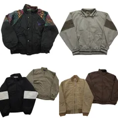 古着卸 まとめ売り ブルゾン ジャケット 6枚セット (メンズ L ) スタンドカラー ワンポイント バイカラー 中古 古着 ND4804