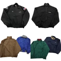 古着卸 まとめ売り ブルゾン ジャケット 6枚セット (メンズ XL ) フーディー フルジップ スタンドカラー 星条旗 中古 古着 ND4801