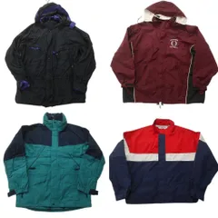 古着卸 まとめ売り GORE-TEX ジャケット 4枚セット (メンズ XL /2XL ) フーディー バイカラー ワンポイント 中古 古着 ND4852