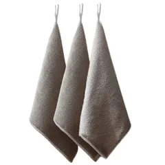 ディッシュクロス ループ付き 台拭き 速乾キッチン 食器拭き 30*30cm 布巾 3枚セット 吸水性 台所 手拭きタオル 手ふきん タオル 速乾 ふきん 防臭 北欧 おしゃれ キッチンクロス 衛生 抗菌 おしゃれ キッチンタオル マイクロファイバー 毛羽立た