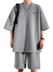 メンズ 上下 セット スポーツウェア 夏用 セットアップ メンズ ジャージ 夏服 tシャツ 半袖 ハーフパンツ スウェット 上下 [ANANI] 無地 カジュアル シンプル お洒落 おおきいサイズ 部屋着